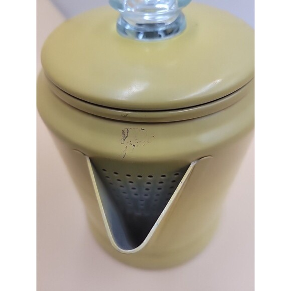 Comet Aluminum Goldenrod Coffee Percolator Pot with Lid – All Parts Fair Cond - Picture 6 of 12